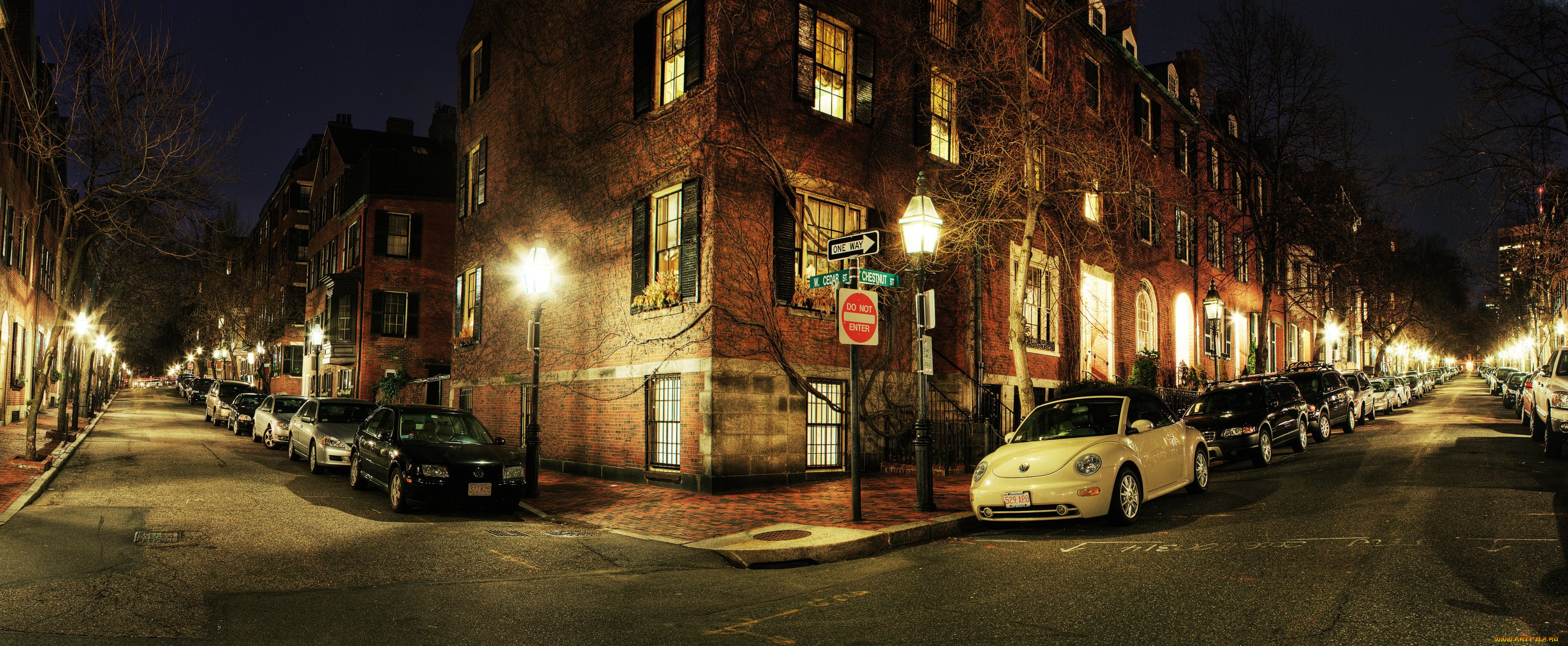 Street Boston ночной